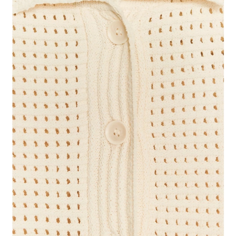 Zara NWT checkered knit jacket cardigan ecru 4331/023 - Picture 7 of 11
